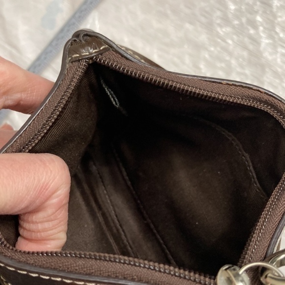 Coach brown khaki signature c wristlet - Picture 12 of 13